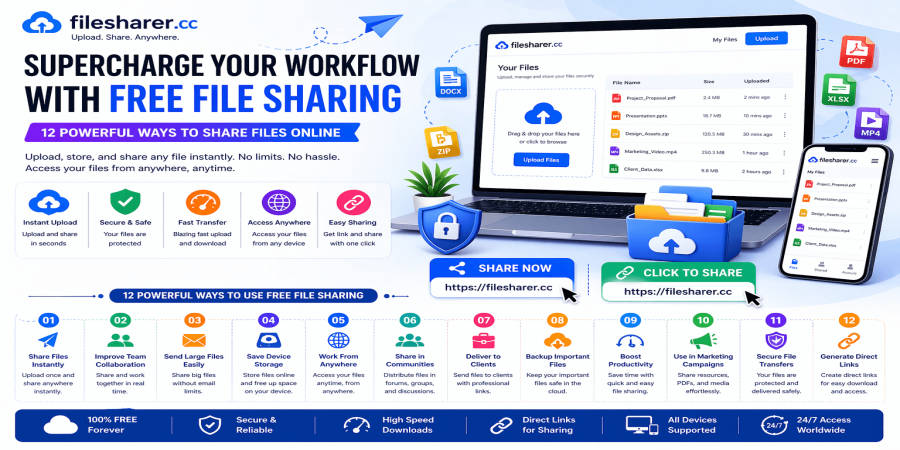 🚀 Supercharge Your Workflow with Free File Sharing: 12 Powerful Ways to Share Files Online