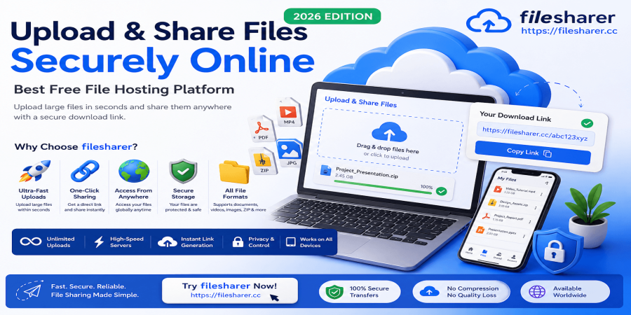 Upload & Share Files Securely Online – Best Free File Hosting Platform (2026)