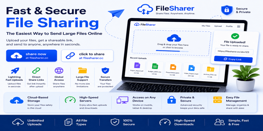 Fast & Secure File Sharing – The Easiest Way to Send Large Files Online