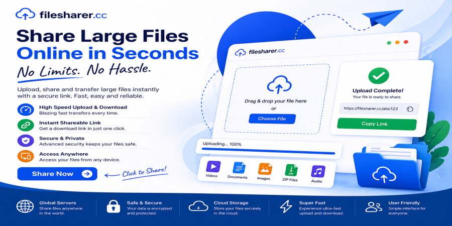 Share Large Files Online in Seconds – No Limits, No Hassle
