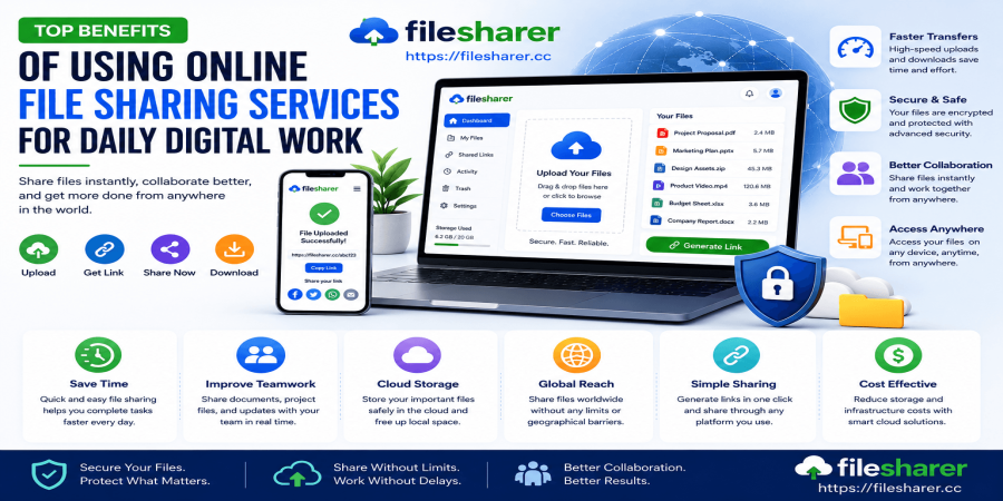 Top Benefits of Using Online File Sharing Services for Daily Digital Work
