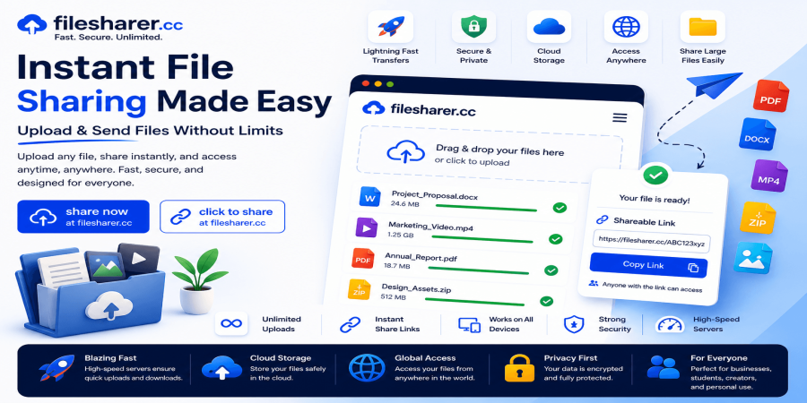 Instant File Sharing Made Easy – Upload & Send Files Without Limits