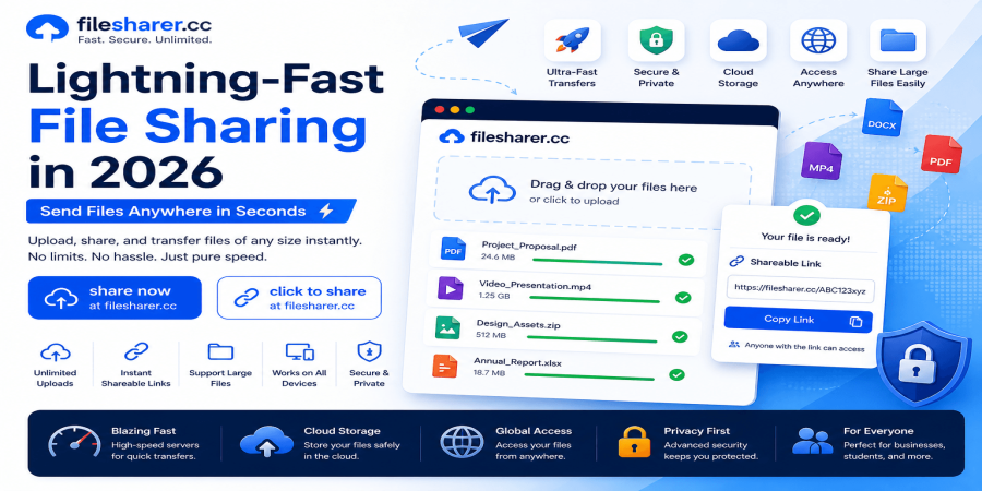 Lightning-Fast File Sharing in 2026 – Send Files Anywhere in Seconds